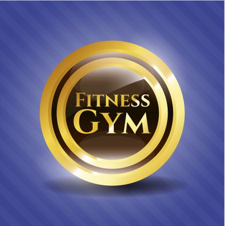 Fitness Gym golden emblem