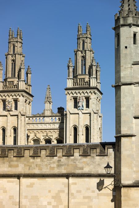 large-towers-spires-summers-day-oxford-346769081 Large towers with spires on a summers day in Oxford