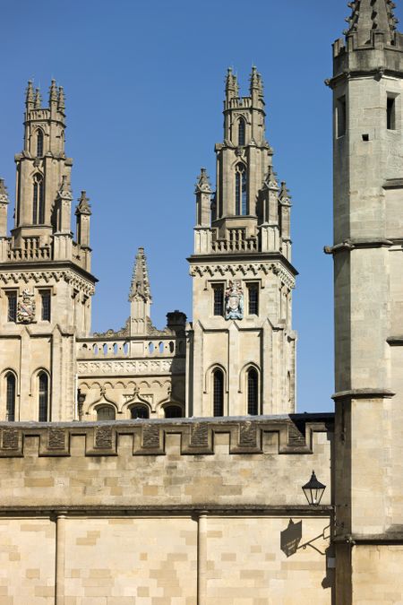 Large towers with spires on a summers day in Oxford