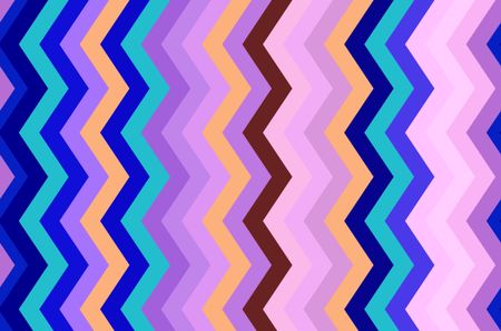 Varicolored geometric pattern of contiguous vertical zigzag stripes for decoration and background with motifs of repetition, variation, synergy