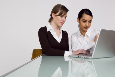 Businesswomen working on Laptop.