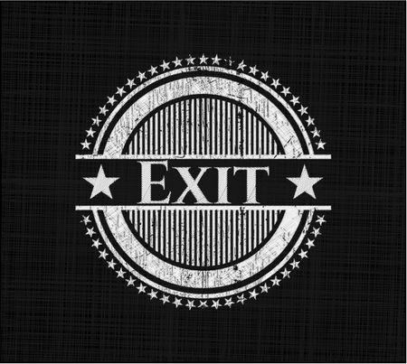 Exit with chalkboard texture