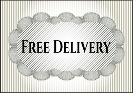 Free Delivery colorful poster