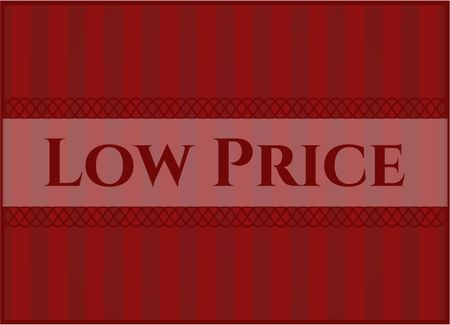 Low Price retro style card or poster
