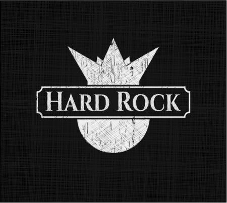 Hard Rock on chalkboard