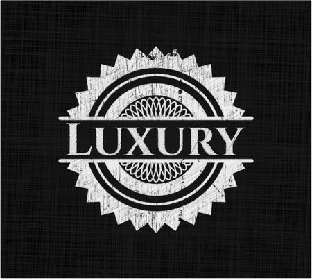 Luxury chalkboard emblem on black board