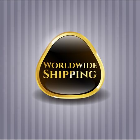 Worldwide Shipping gold emblem