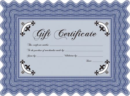 Retro Gift Certificate. Complex background. Sophisticated design. Detailed.