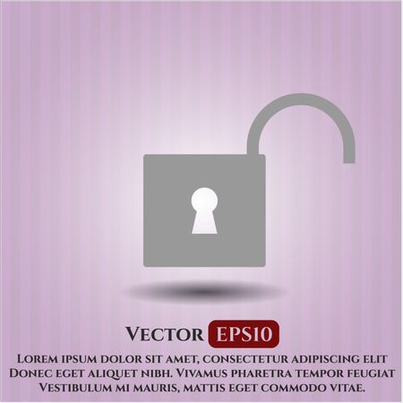 Closed Lock vector icon or symbol