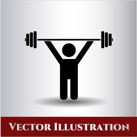 Weightlifting vector icon or symbol