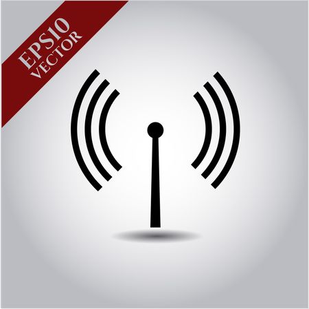 Antenna signal icon or symbol