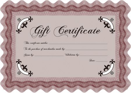 Gift certificate. Customizable, Easy to edit and change colors.With complex linear background. Beauty design.