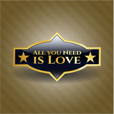 All you Need is Love gold badge or emblem