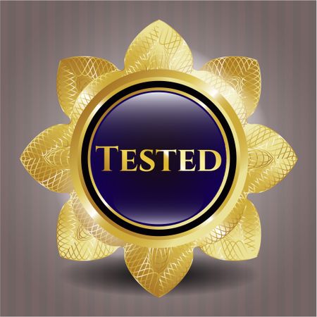Tested golden emblem