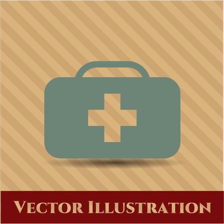 Medical briefcase icon or symbol
