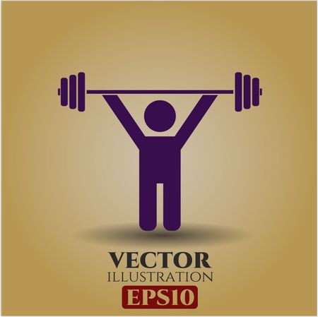 Weightlifting icon or symbol