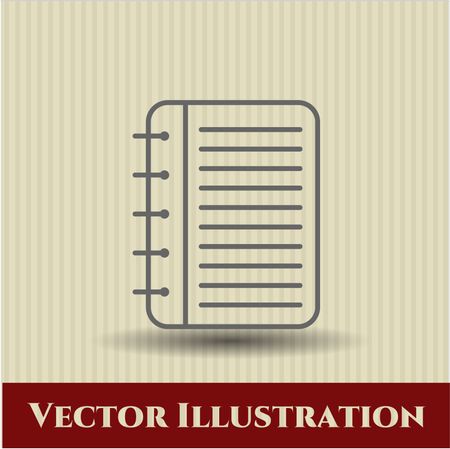 Note Book vector icon or symbol