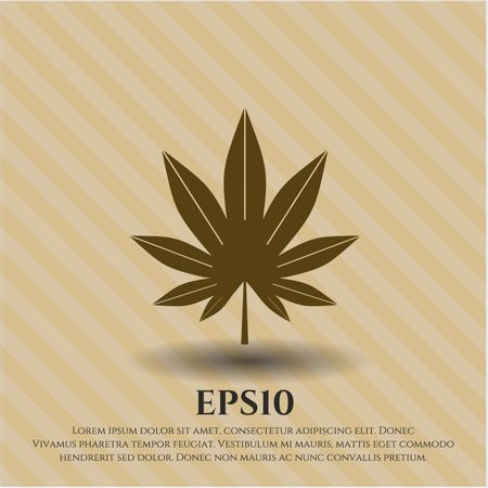 Marijuana leaf (weed) vector icon or symbol