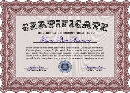 Diploma template. Good design. Customizable, Easy to edit and change colors.With quality background. 