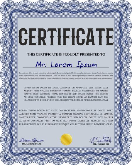Certificate of achievement. With quality background. Customizable, Easy to edit and change colors.Artistry design. 