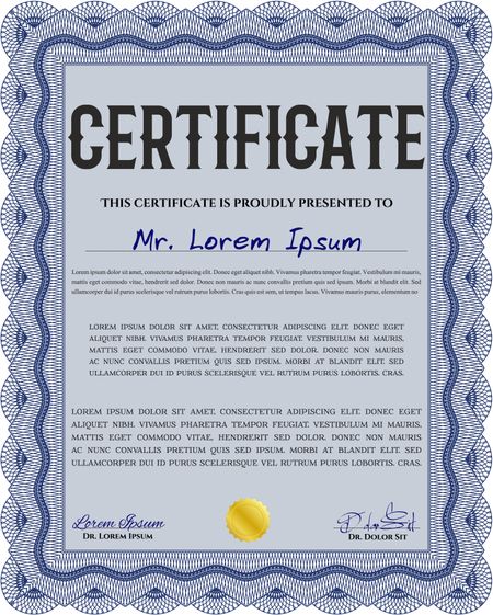 Certificate of achievement. With quality background. Customizable, Easy to edit and change colors.Artistry design.