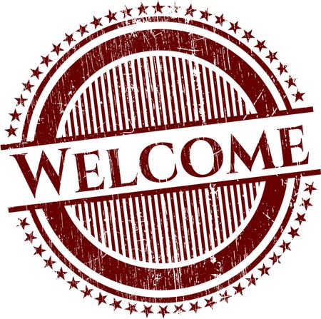 Welcome gold shiny emblem
