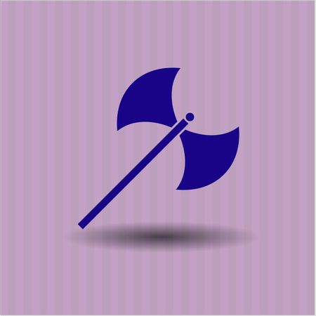 Medieval axe icon vector illustration