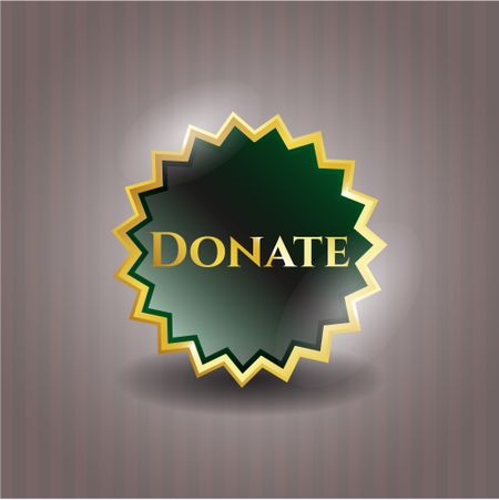 Donate gold badge or emblem