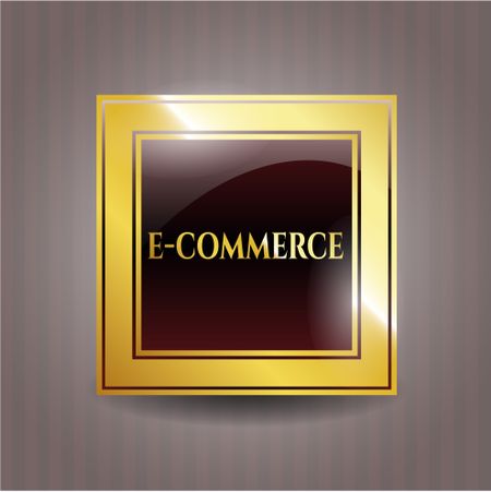 e-commerce gold emblem or badge