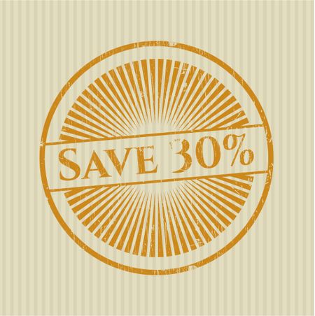 Save 30% rubber stamp with grunge texture