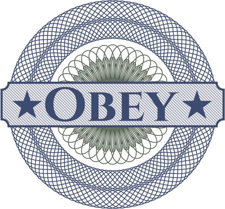 Obey abstract rosette