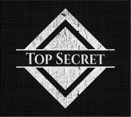 Top Secret chalkboard emblem