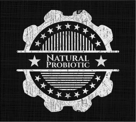 Natural Probiotic chalk emblem