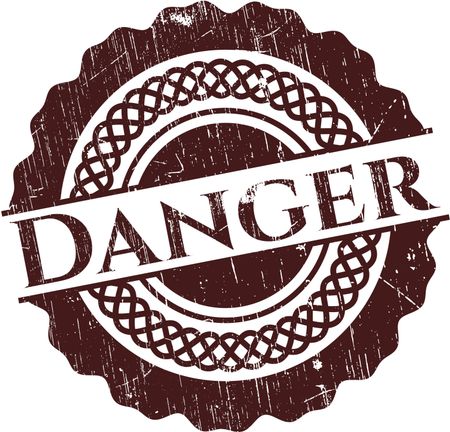 Danger rubber grunge stamp