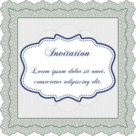 Invitation template. Retro design. Easy to print. Border, frame.