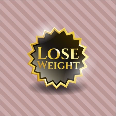 Lose Weight gold shiny badge