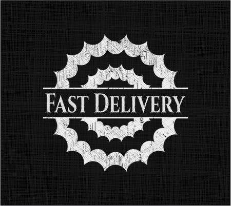 Fast Delivery written with chalkboard texture