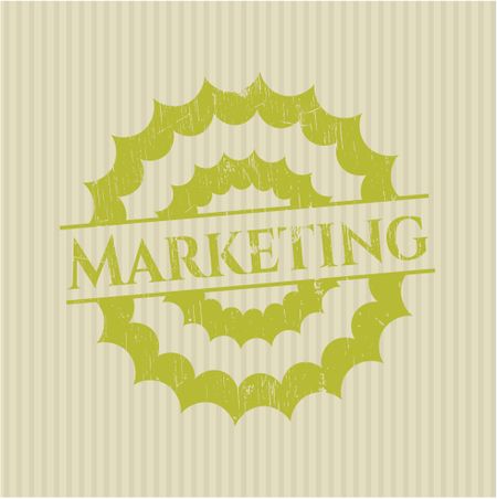 Marketing rubber stamp with grunge texture