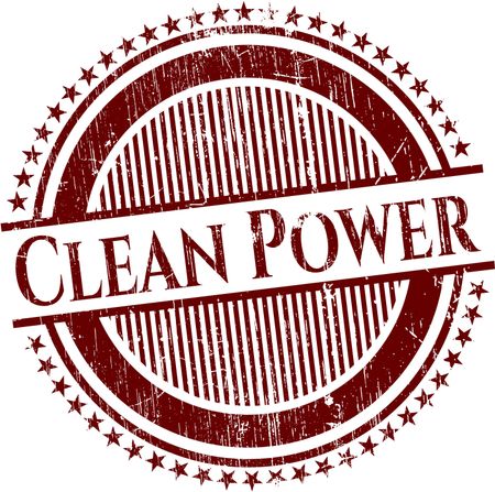 Clean Power rubber seal with grunge texture
