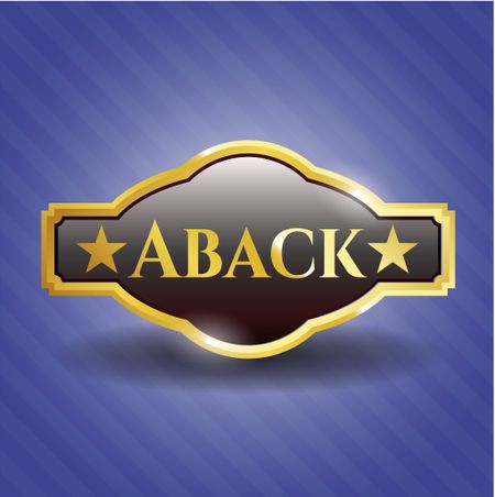 Aback gold emblem