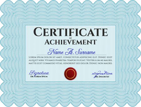 Diploma template. With great quality guilloche pattern. Cordial design. Customizable, Easy to edit and change colors.