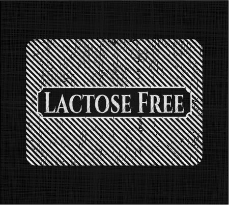 Lactose Free with chalkboard texture
