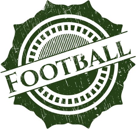 Football rubber seal with grunge texture