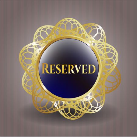 Reserved gold emblem or badge