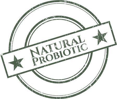 Natural Probiotic grunge stamp