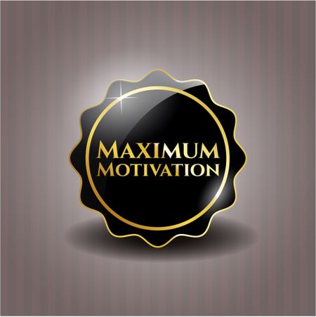 Maximum Motivation black shiny badge