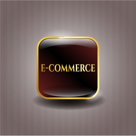 e-commerce gold emblem or badge