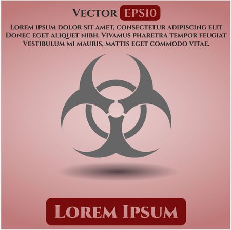 Biohazard vector icon or symbol