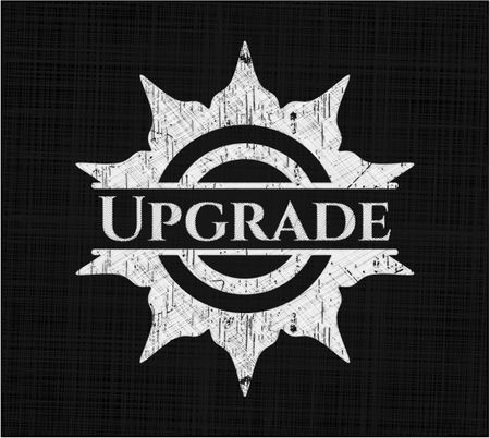 Upgrade written with chalkboard texture