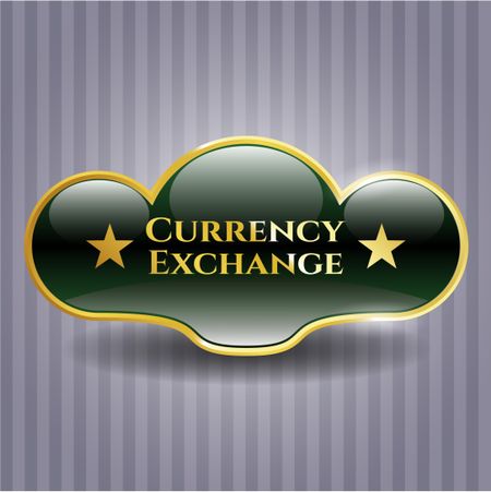 Currency Exchange gold emblem or badge
